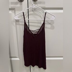 American Eagle Outfitters Burgundy Strappy Top
